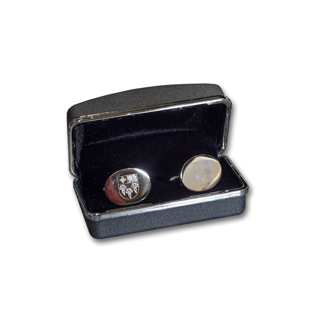 Show details for Pewter Plain Crest Cufflinks