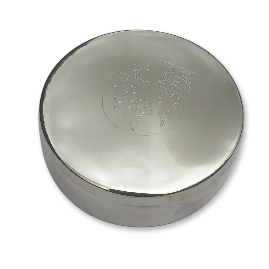 Show details for Pewter 8cm Round Trinket Box