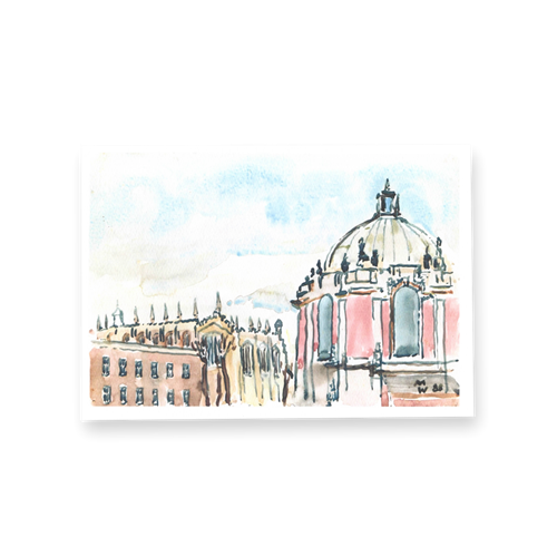 Show details for A4 Print School Library and Eton College Chapel Watercolour