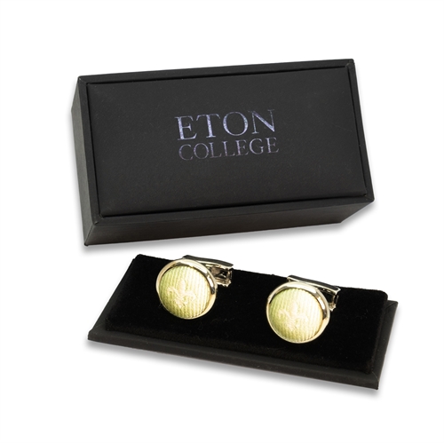 Show details for Eton Fleur De Lys Silk Woven Cufflinks