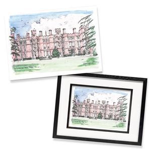 Show details for A4 Print The Cloisters from Fellows Garden