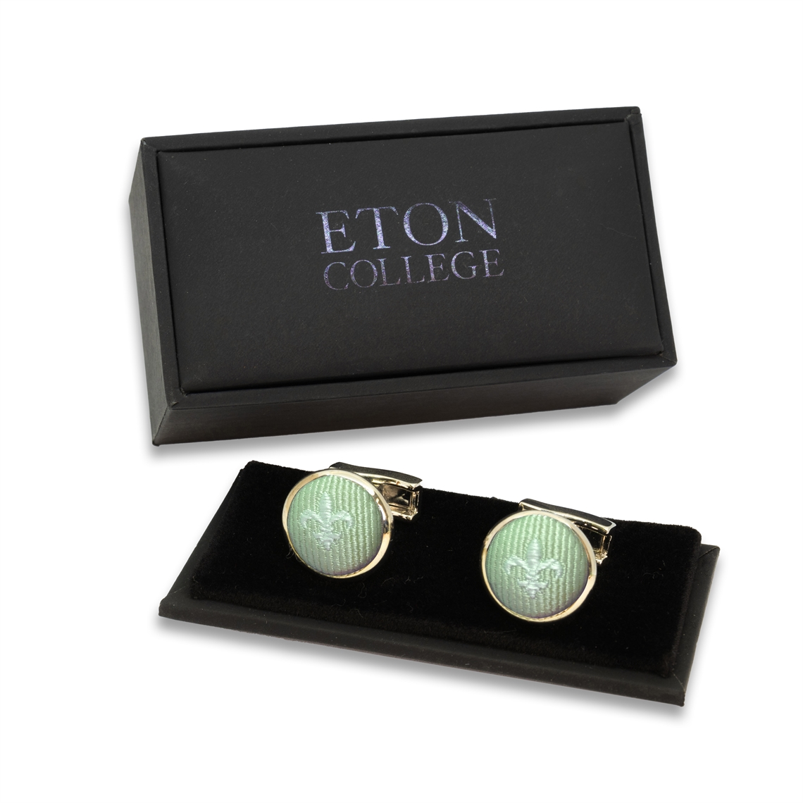 Show details for Eton Fleur De Lys Silk Woven Cufflinks