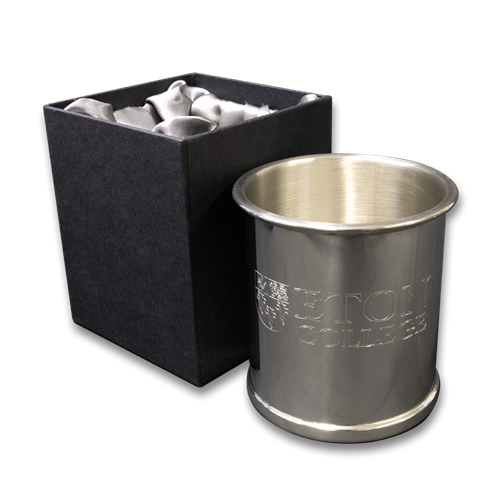 Show details for Eton Pewter engraved pen pot