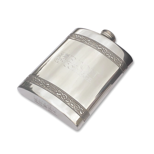 Show details for Celtic Horizontal Kidney Shaped Hip Flask