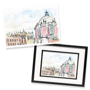 Show details for A4 Print School Library and Eton College Chapel Watercolour