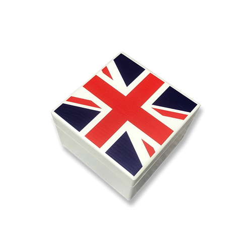 Show details for Small Square Union Jack Box