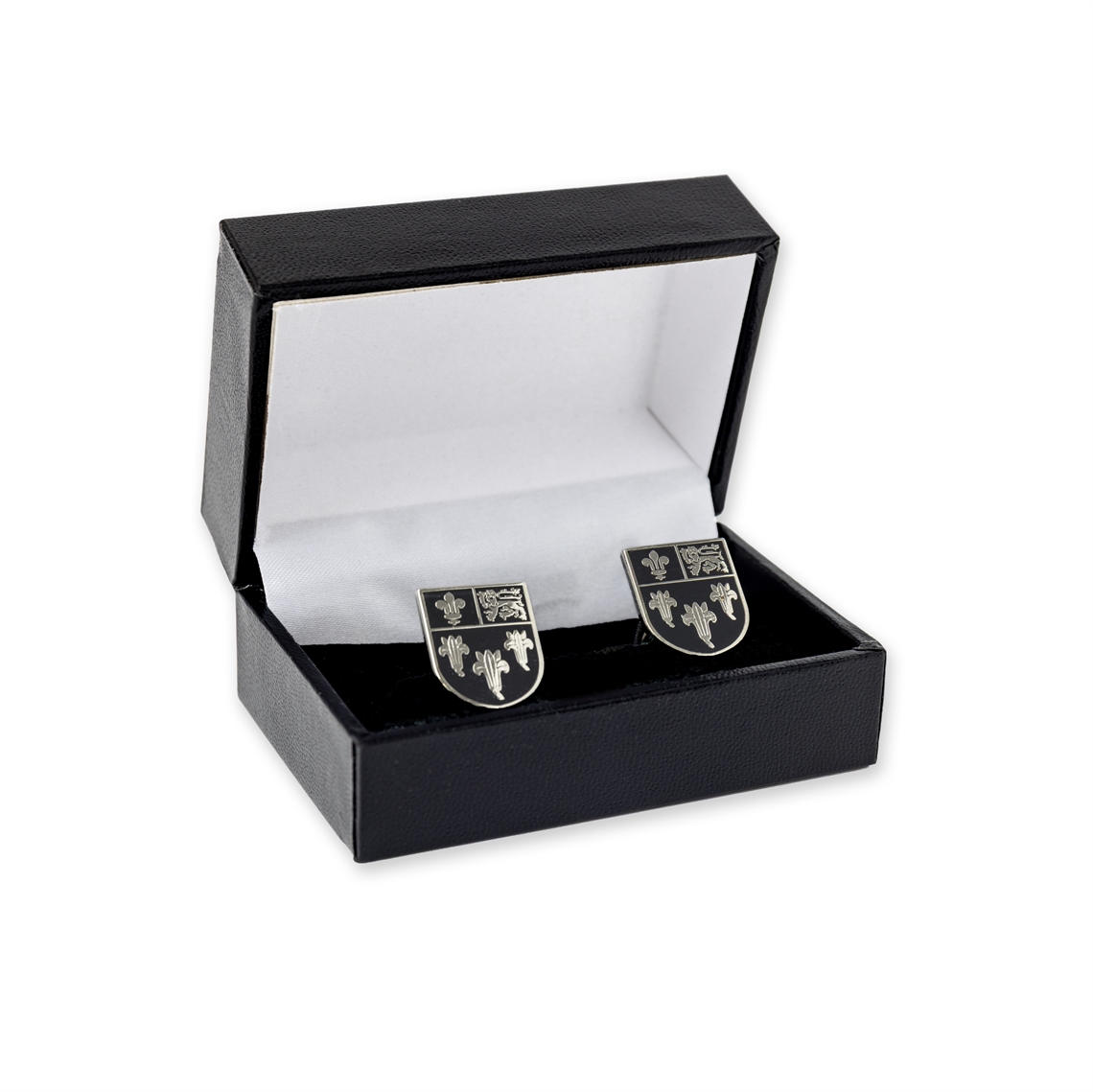 Show details for Cufflinks Black & Silver Crest - Shield